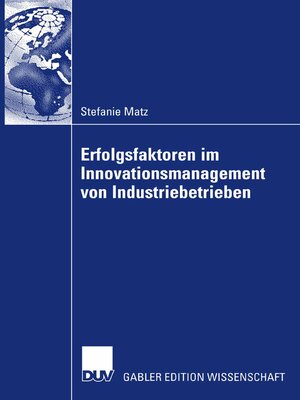 cover image of Erfolgsfaktoren im Innovationsmanagement von Industriebetrieben